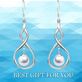 925 Sterling Silver Drop Earrings Infinity Love Knot Earrings with Fishhook