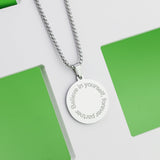 Basketball necklace with custom inspirational text