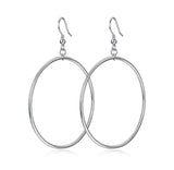 Hoop Earrings Sterling Silver Large Circle Endless Earrings Jewelry for Women Girls