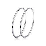 Silver Hoop Earrings Sterling Silver Circle Endless Big Earrings Hoops Jewelry,Fashion Gold Hoop Earring