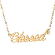 "Blessed "-Copper/925 Sterling Silver Personalized Name Necklace Adjustable Chain 16"-20" page sample