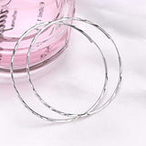 925 Sterling Silver Circle Endless Hoop Earrings for Women Girls