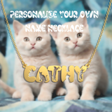 Personalized Cute Cat Name Necklace