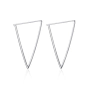 925 Sterling Silver Circle Endless Hoop Earrings for Women Girls triangle hoop earrings