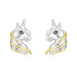 Unicorn Stud Earrings Sterling Silver for Women Or Girls