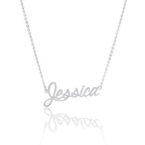 "Jessica"-Copper/925 Sterling Silver Personalized Name Necklace Adjustable Chain 16"-20"