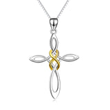 Celtic Knot Cross Necklace Infinity Love Irish Celtics Jewelry