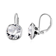 Bella Series Earrings Leverback Drop Pierced Earrings with Crystal crystal