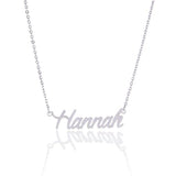 "Hannah"-Copper/925 Sterling Silver Personalized Name Necklace Adjustable Chain 16"-20"