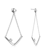 Threader Earrings Tassel Dangle Drop Sterling Silver Earring for Women