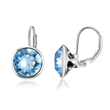 Bella Series Earrings Leverback Drop Pierced Earrings with Crystal crystal