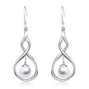 925 Sterling Silver Drop Earrings Infinity Love Knot Earrings with Fishhook