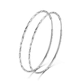 Sterling Silver Circle Endless Earrings Hoops Jewelry for Women Girls Diameter 20,30,40,50,60mm