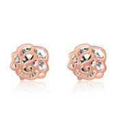 Rose Gold Sterling Silver Stud Earrings Jewelry for Women(Cubic Zirconia Earrings)