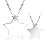 STAR PERSONALIZED PHOTO ENGRAVED PENDANT NECKLACE