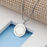 Basketball necklace with custom inspirational text