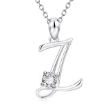 Initial Necklace 925 Sterling Silver Letters 26 Alphabet Pendant Necklace