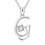 Initial Necklace 925 Sterling Silver Letters 26 Alphabet Pendant Necklace