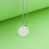 Basketball necklace with custom inspirational text