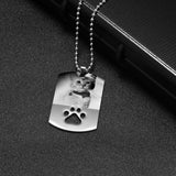 Stainless Steel Personalized Color Photo&Text Necklace with Footprint Adjustable 16”-20”