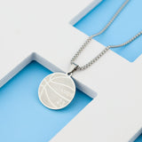 Basketball necklace with custom inspirational text