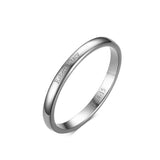 Copper/925 Sterling Silver Personalized Thin Band  Engraved Ring