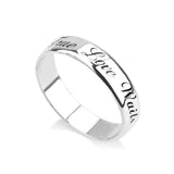 Copper/925 Sterling Silver Personalized  Engraved Ring