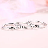 Copper/925 Sterling Silver Personalized Engraved Bar Rings