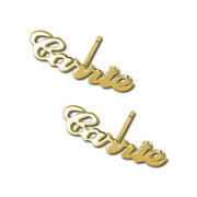 10K/14K Gold Personalized Stub Name Earrings