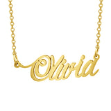 "Olivia"-Copper/925 Sterling Silver Personalized Name Necklace Adjustable Chain 16"-20"