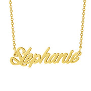 "Stephanie"-Copper/925 Sterling Silver Personalized Classic Name Necklace Adjustable 18”-20”