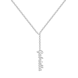 Galriella - 925 Sterling Silver Personalized Vertical Name Necklace Adjustable 18”-20”