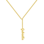 Galriella - 925 Sterling Silver Personalized Vertical Name Necklace Adjustable 18”-20”