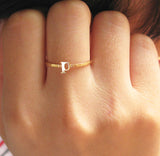 Copper/Sterling Silver Personalized  Stacking Name Ring