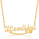 I Love You 925 Sterling Silver Personalized Classic Name or Text  Necklace Adjustable 16”-20”