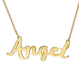 Angel - Copper/925 Sterling Silver Personalized Name or Text Necklace Adjustable 18”-20”