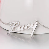 Lucy - 925 Sterling Silver Personalized Classic Name Necklaces Adjustable Chain 16”-20"