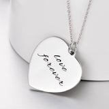 Forever In My Heart-Copper/925 Sterling Silver Personalized Heart Necklace Adjustable 16”-20”