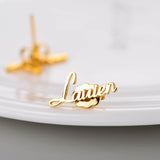 Copper/925 Sterling Silver Personalized Name Earring