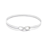 Copper/925 Sterling Silver Personalized Engravable Infinity Bangle Bracelet