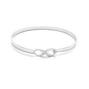 Copper/925 Sterling Silver Personalized Engravable Infinity Bangle Bracelet