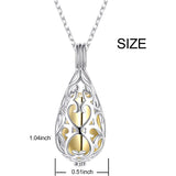 925 Sterling Silver Cremation Urn Memorial Pendant Necklace with Hollow Urn Cremation Jewelry for Ashes