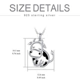 Cow Necklace Cow Earrings Cow Gift Pendant 925 Sterling Silver Jewelry Birthday for Teen Girls