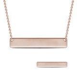 14K GOLD ENGRAVABLE BAR NECKLACE