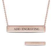 14K GOLD ENGRAVABLE BAR NECKLACE