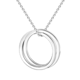 14K Gold-Personalized Engravable Double Loop Necklace Adjustable 16”-20”