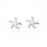 925 Sterling Silver Lovely StarFish Stud Earring