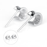 925 Sterling Silver Geometric Shape Studs