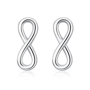 925 Sterling Silver Elegant Infinity Studs