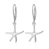 925 Sterling Silver Lucky Starfish Drop Earrings